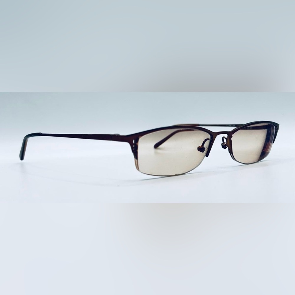 Vintage Kenmark Pilar Bronze Oval Half-Rim Sunglasses Frames Only